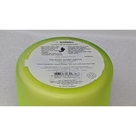 Bath & Body Works Island Margarita 3-Wick Scented Candle 14.5 Oz - Picture 3 of 3